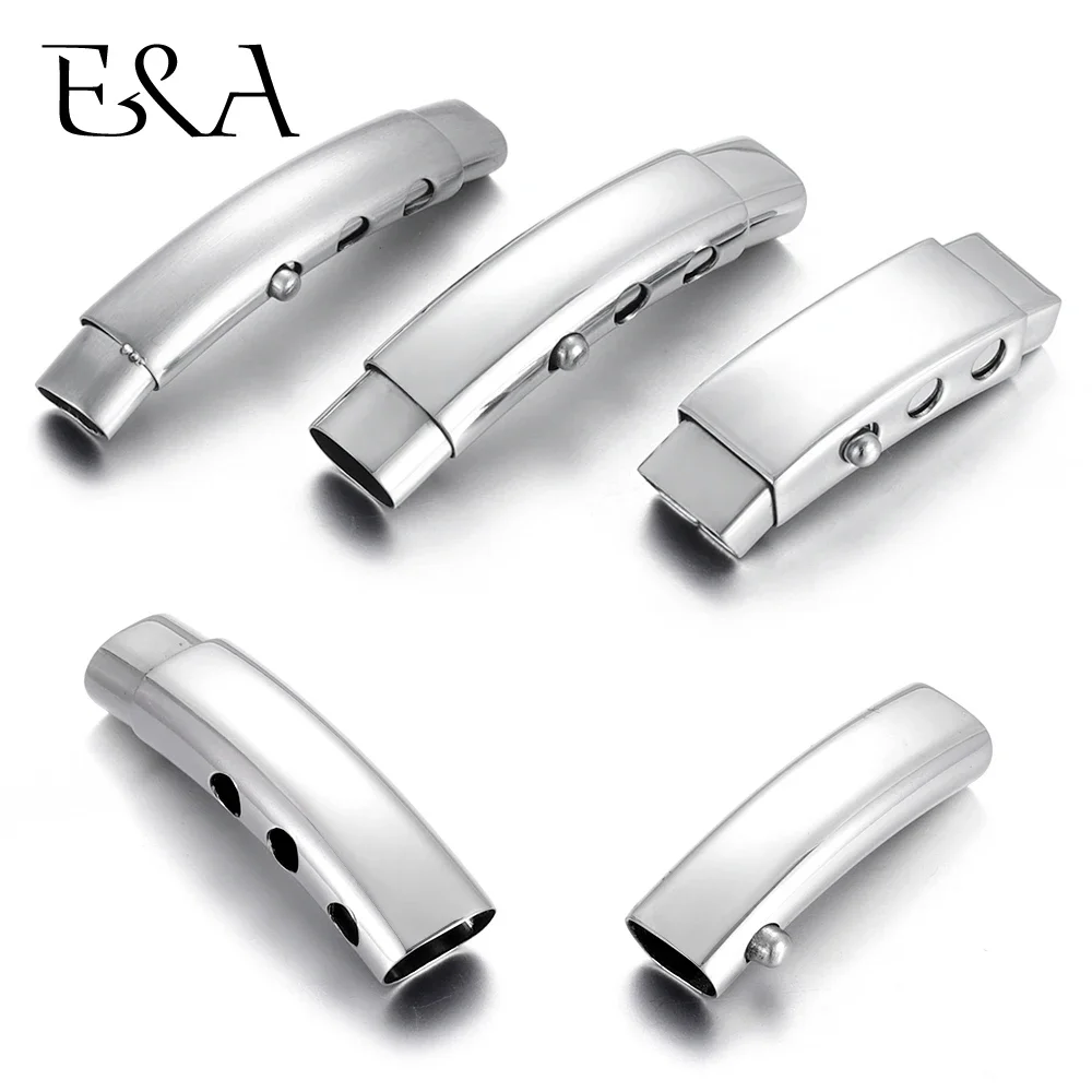 Stainless Steel Adjustable Bayonet Clasps 3mm - 6mm for DIY Leather Cord  Bracelet Buckle Jewelry Making Supplies