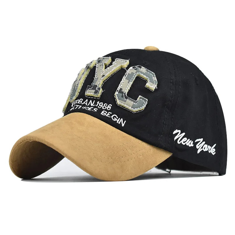 

Vintage Distressed Large Letter NYC Baseball Cap Classic Pure Cotton Hat