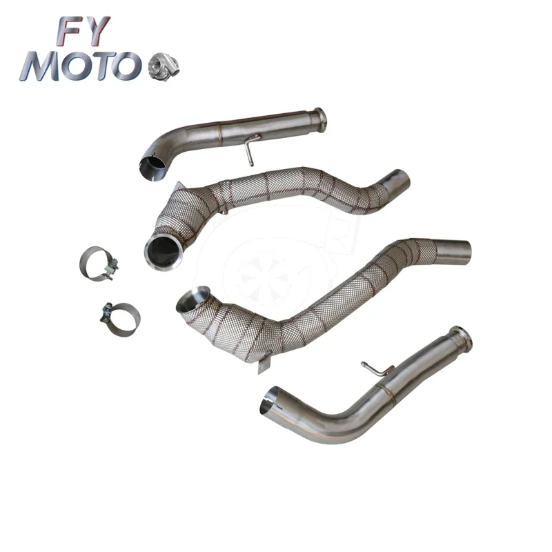 Exhaust catted downpipe for Mercedes Benz AMG G63 G500 G-class W464 2018+ with heat shield