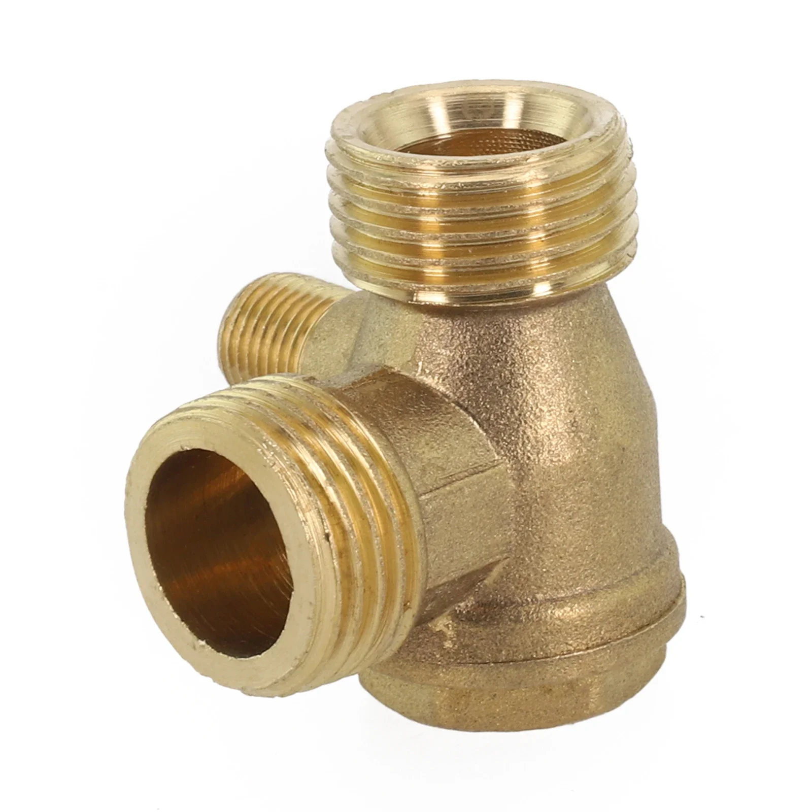 3-Port Check Valve 3-Port Air Compressor Check Valve Thread Connecting Ends High Reliability Compressive Strength Industrial Use