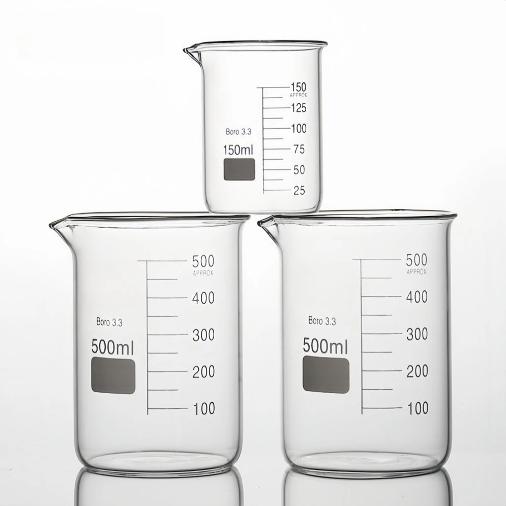 50-3000ml Borosilicate Glass Beaker Tall Form Graduated Lab Equipment