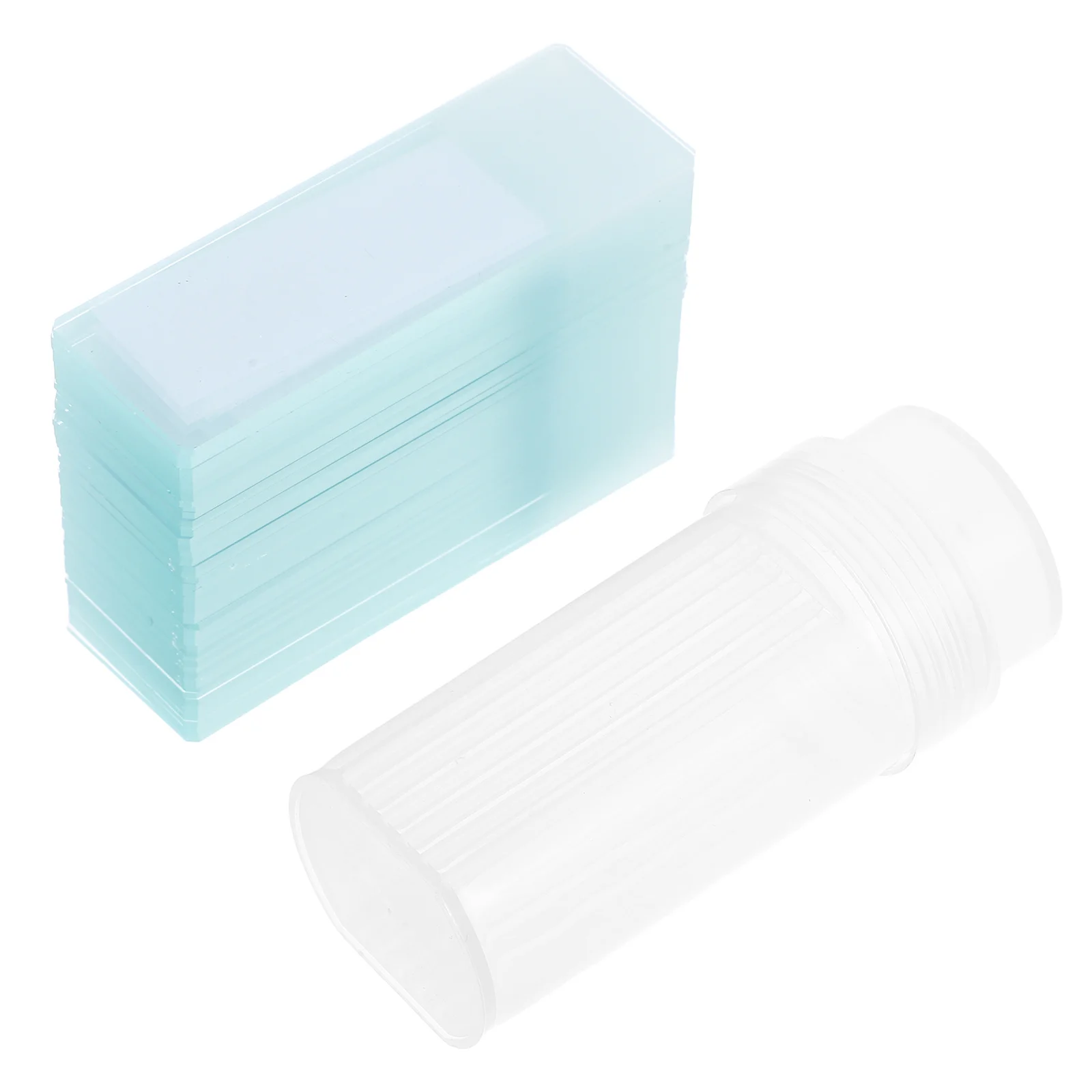 

50Pcs Coplin Staining Jar High Clear Plastic Laboratory Slide Holder 5 Slides Capacity Microscope Slide Storage Container