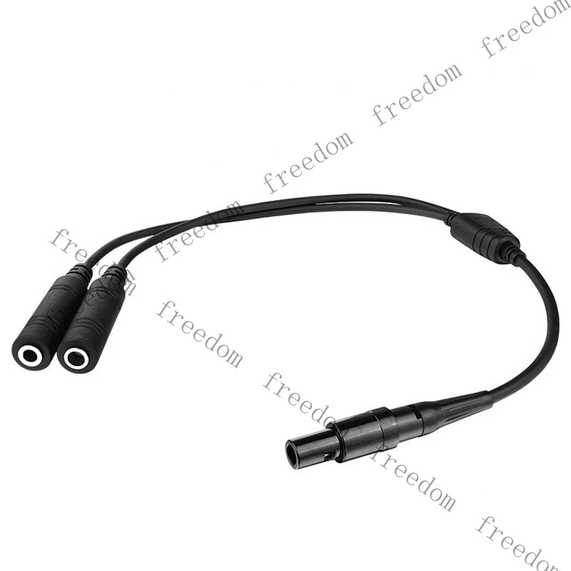 

HJY For General Aviation (GA) Dual Plug to BOSE A20 6-pin Lemo Adapter Cable