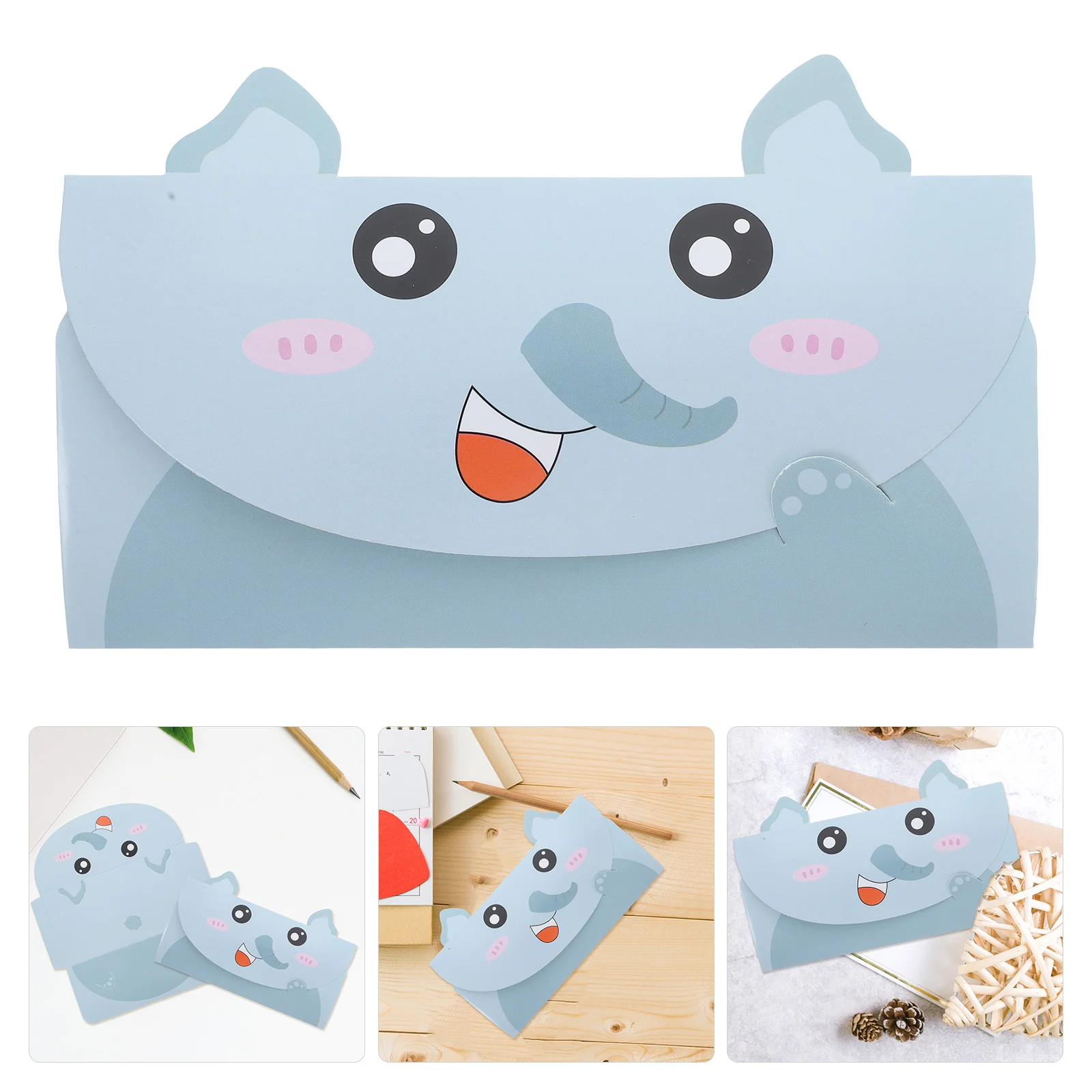 

20Pcs Animal Cartoon Greeting Cards Blank Inside Writable Kids Birthday Party Invitations Thank You Notes Baby Shower