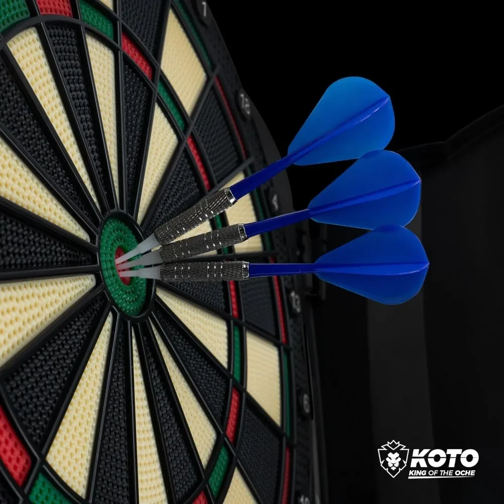 KOTO - Gabinete الكلاسيكية الناعمة (39x1,5x43,3 سم)، Incluye 6 سهام ذات أطراف ناعمة، 32 Juegos، 590 Variaciones de Juego، Diana Electronica