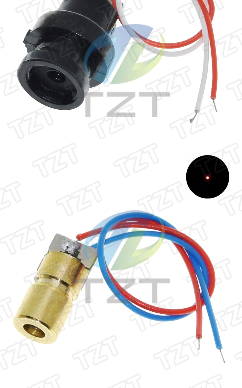 TZT 1/3PCS 650nm 5mW 6MM 9MM 12MM Red Point/Line/Kreuz Laser Modul Kopf Glas Objektiv fokussierbar fokus einstellbare laser kopf – Detail 11