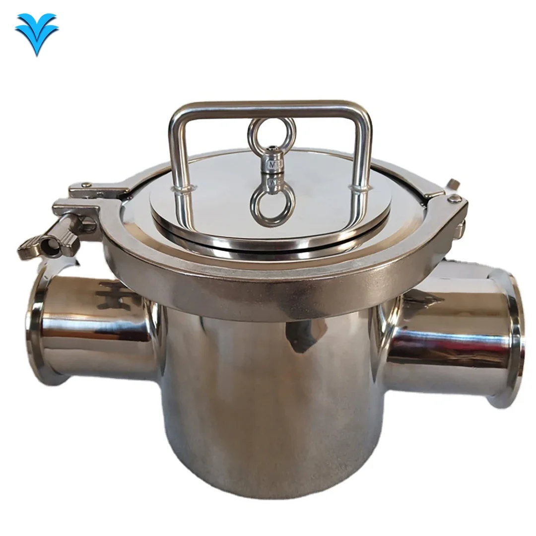 12000gauss  Stainless Steel  Sanitary Trap Metal Liquid magnetic  Filtration with clamp ends