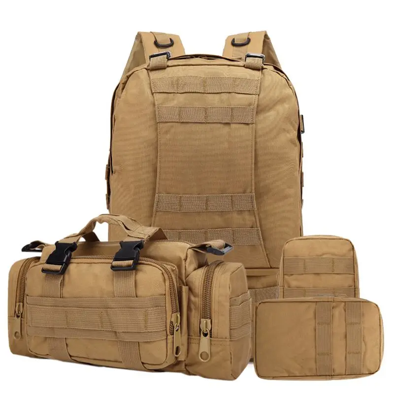 

Men's outdoor camping bag hiking sports travel bag military hunting equipment tactical bag four in one combination backpack