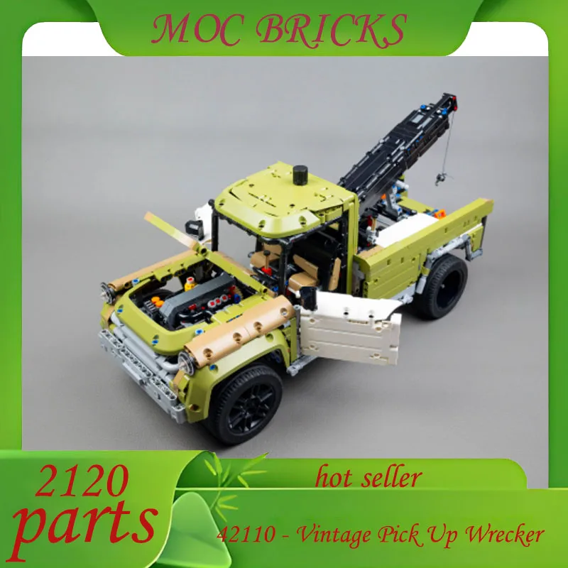 

In stock 2120 Pcs Technology MOC Vintage Pick Up Wrecker Applicable 42110 Model DIY Education Assembly Model Toy Birthday Gifts