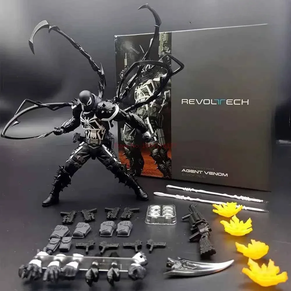 Venom Revoltech Amazing Yamaguchi Figures Agent Venom Anime Figure Model Collection Eugene Thompson Revoltech Figures Kids Gift