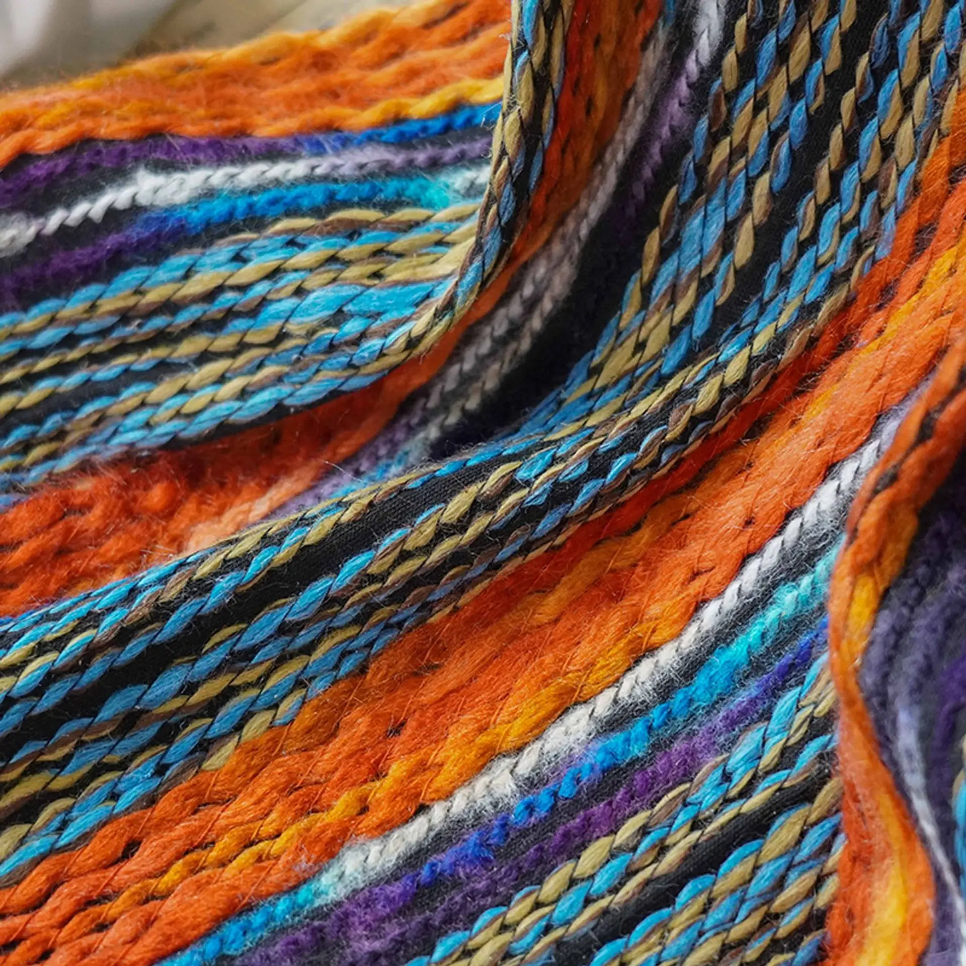 

Stripe n Embroidered Fabric Autumn Winter Ethnic Sle Handbag Home Textile Scarf Decorative Color Woven Cloth