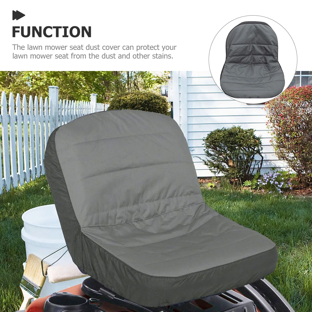 

Lawn Mower Seat Cover Tractor Riding Cloth Protector Gray Dustproof Waterproof Storage Bag Gardening Tools Accessories