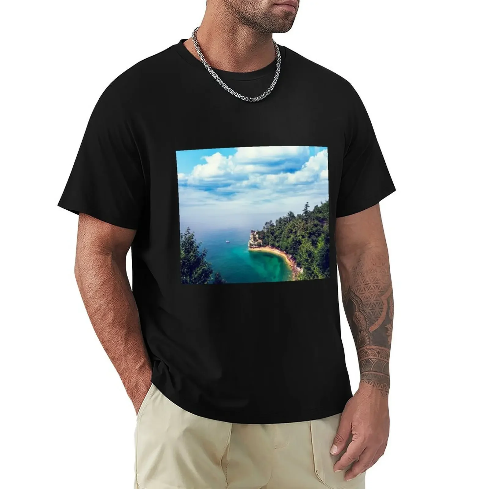 

Miners Castle rock formation T-Shirt Short sleeve tee graphic tee shirt fitted t shirts for men