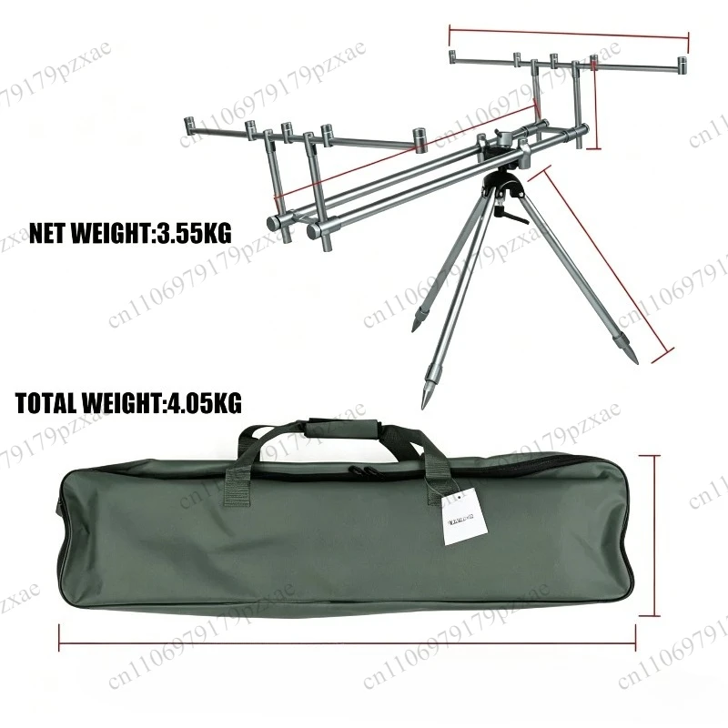 Telescopic Folding 3-Leg Fishing Rod Pod Adjustable Carp Fish Pole Stand Holder