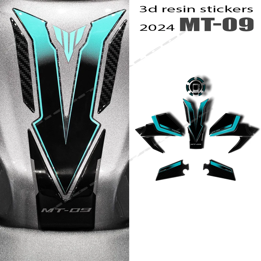 3D Motorcycle Fuel Tank Pad Sticker Gas Oil Protection Decals Accessories Waterproof For MT-09 MT09 mt 09 2024