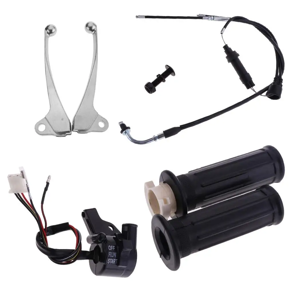 

Motorcycle Ignition Switch Brake Lever Cable Assembly Black P