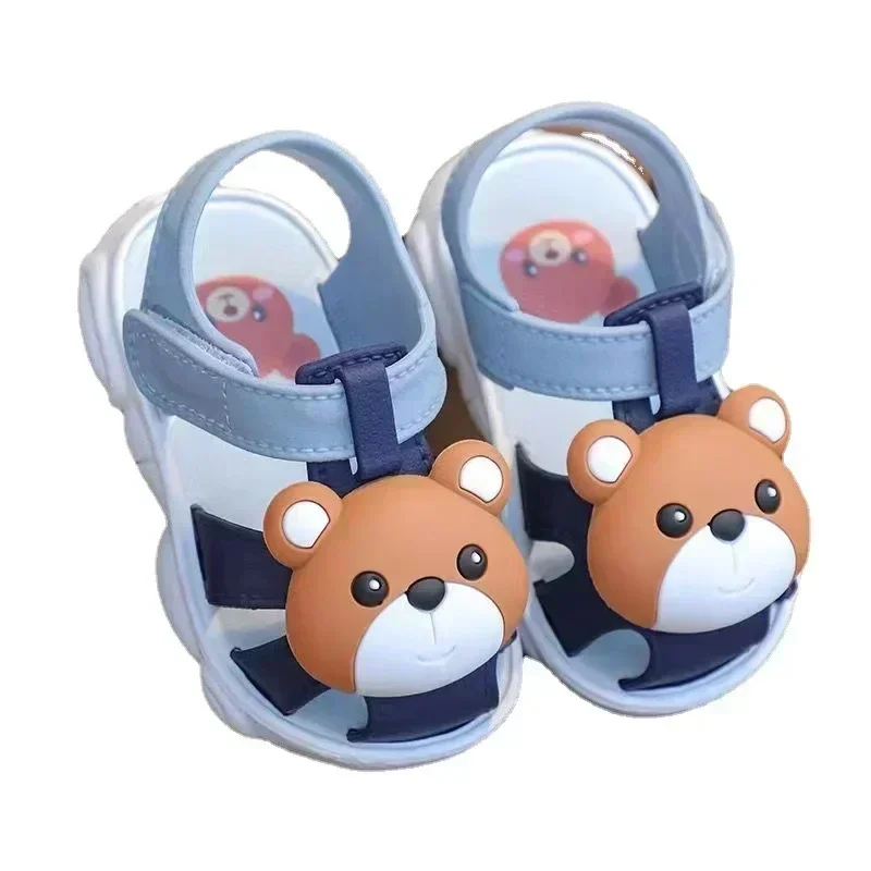 Cute cartoon infant girls sandals with magic straps for indoor and outdoor use toddler girl shoes boys shoes