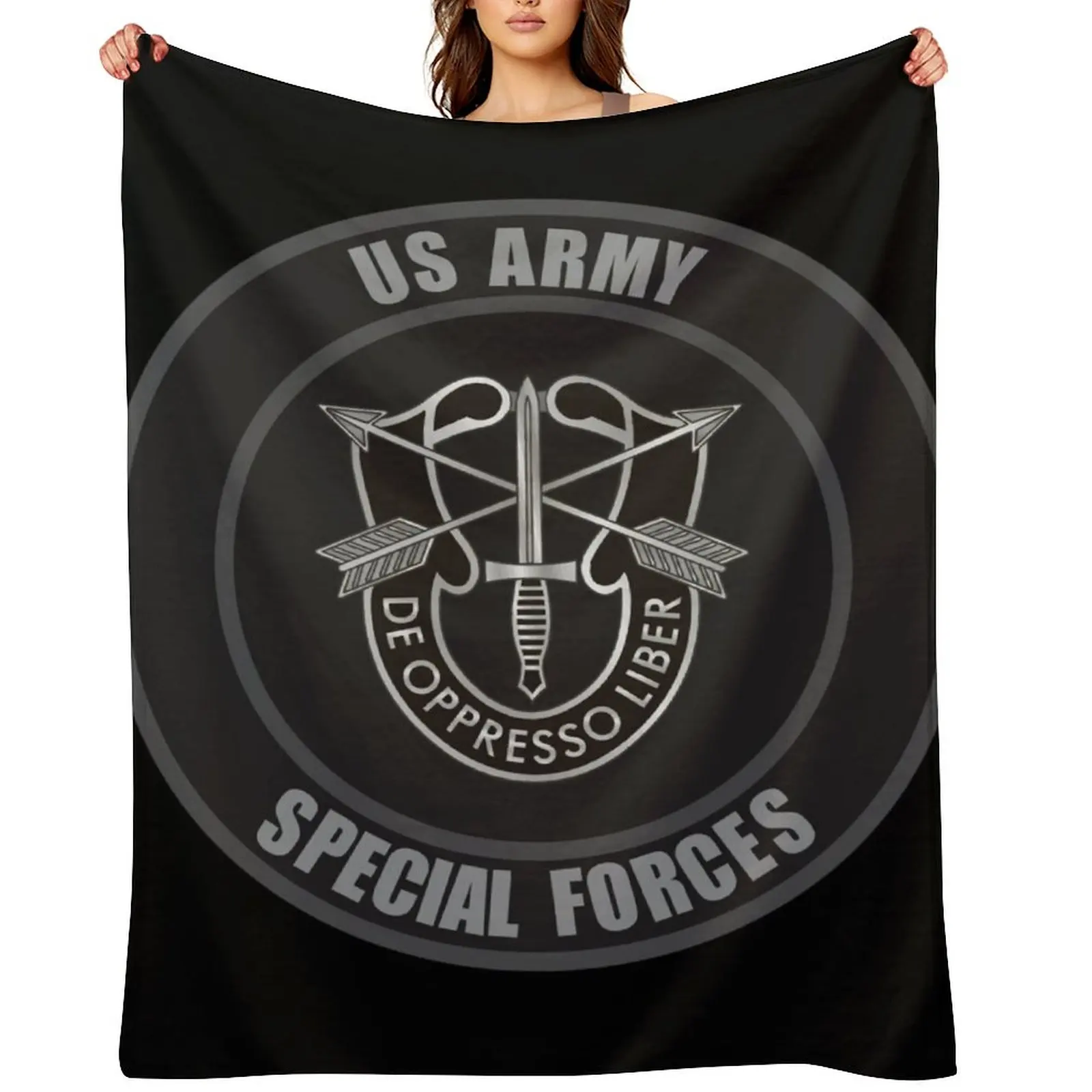 

Special Forces Army Throw Blanket Luxury Designer Soft Flannel Weighted Blankets