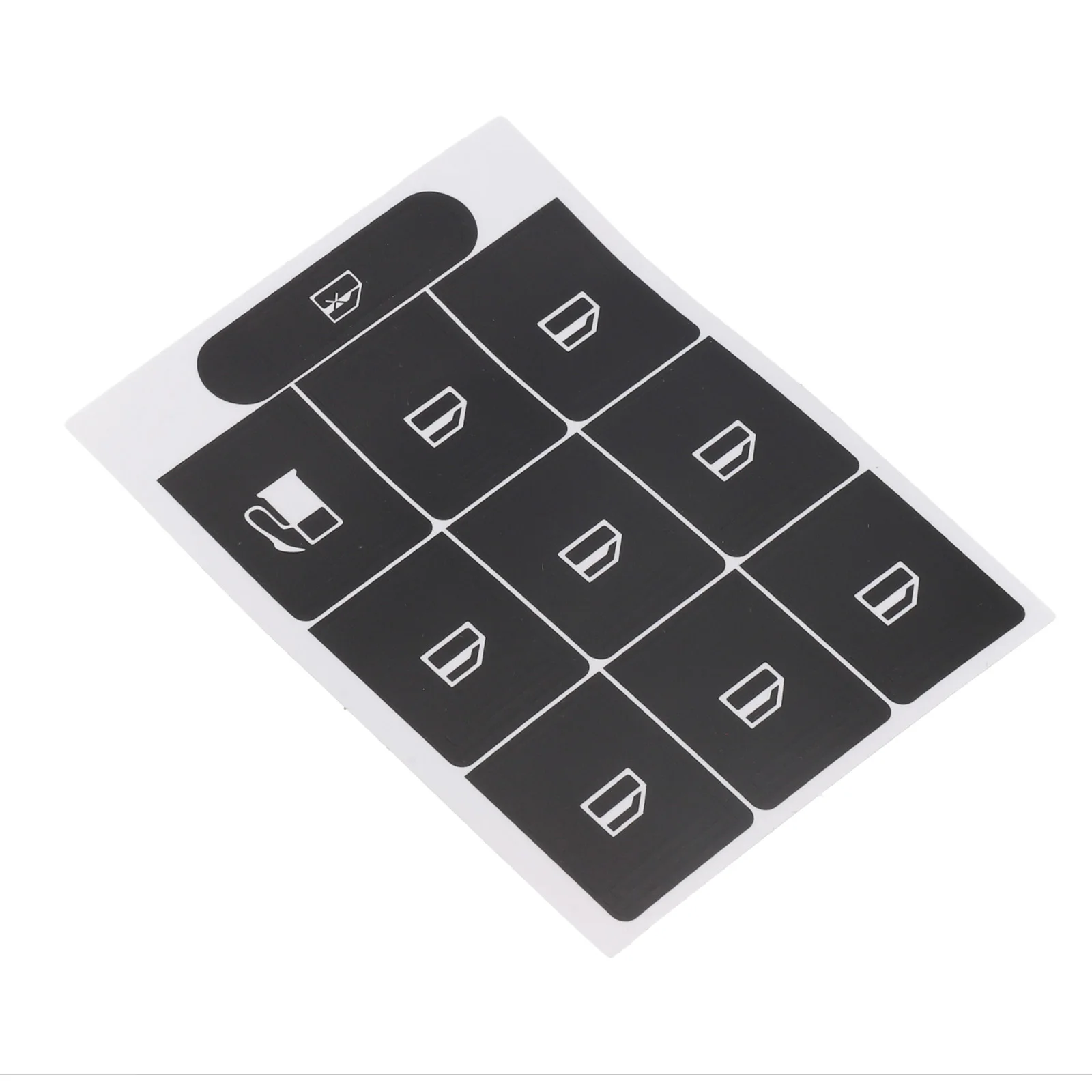 High-Grade Vinyl Button Repair Decal Stickers For GOLF MK5 For PASSAT B6/ Black With White Lettering Sunlight-Resistant