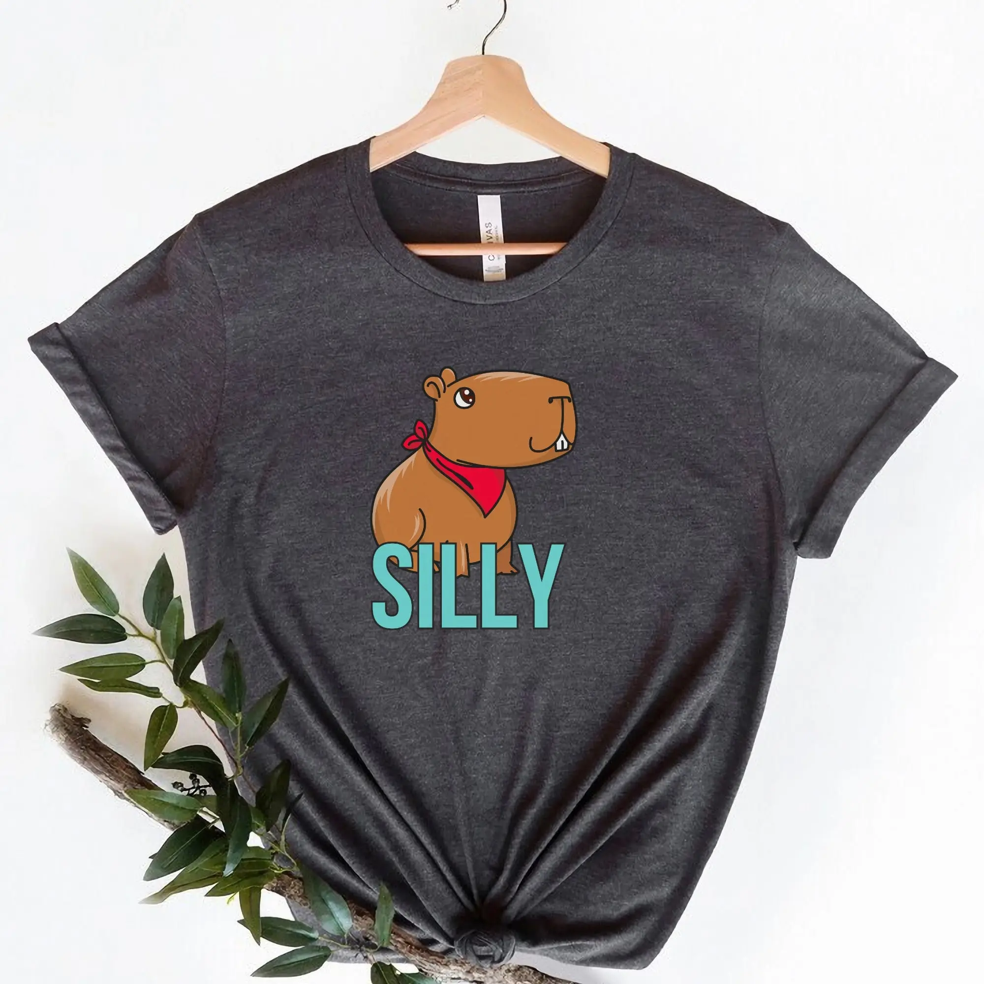 Silly Capybara T Shirt Funny Clothing Cute Lover Capy