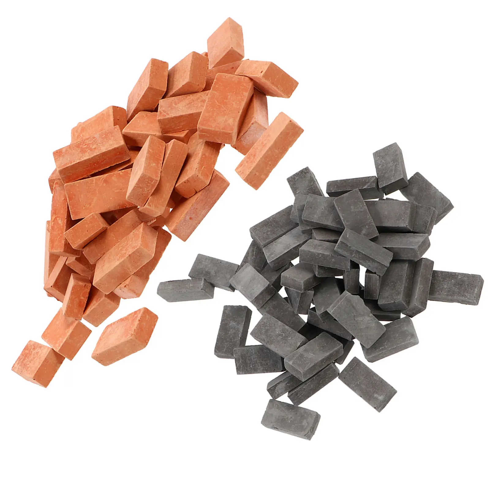 

100Pcs Miniature Garden Bricks Clay Simulation Brick for DIY Sand Table Micro Landscape Decoration Miniature Bricks