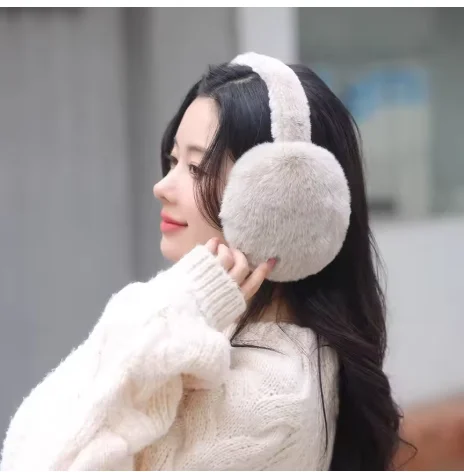 Fashion Portable Earmuffs Outdoor Cold Protection Women Men Faux Fur Ear-Muffs Foldable Earflaps Soft Plush Earmuffs