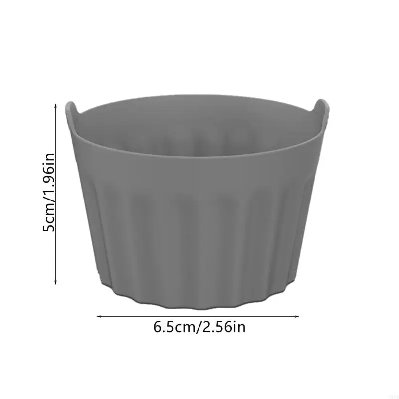 3/6/9 قطعة مقاومة للحرارة سيليكون أكواب الخبز آمنة الهواء القلي آلة الملحقات غير لاصقة قابلة لإعادة الاستخدام قوالب سهلة الإصدار