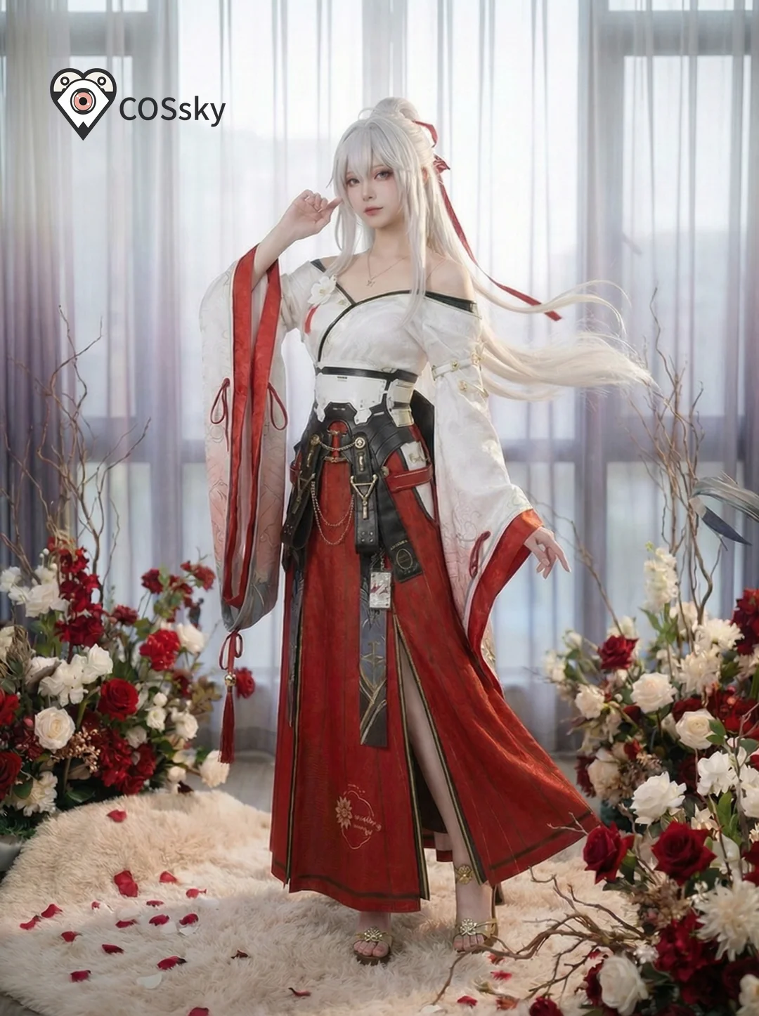 

Game Wuthering Waves Hiyuki New Chinese style elegant Hanfu Cosplay Costume dress headwear props Halloween woman Hiyuki uniform