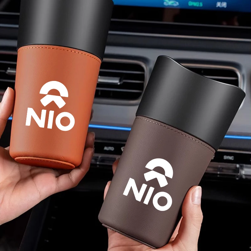 

Автомобильный многофункциональный кожаный держатель для стакана с водой, ящик для хранения ведра для Nio ES6 EC6 ES8 ES7 ET5 ET7 EP9 EVE 2021 2022 2023