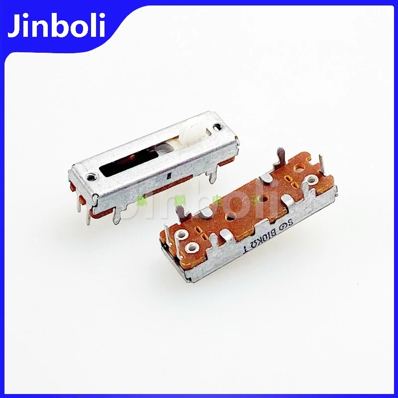 2PCS 30mm B10K 3Pins Single Straight Slide Potentiometer Mixer Volume Light Fader