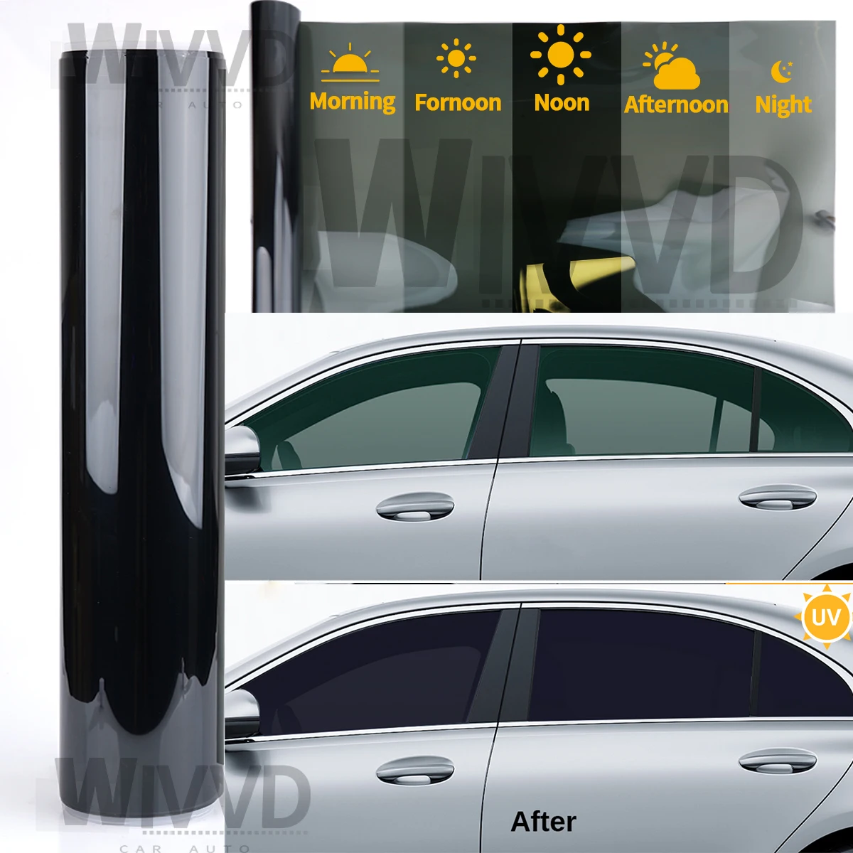 solar tint Photochromic Film Sunshade Sticker  Transitional IR Sun Control Film Heat Insulation Color changed car accessories