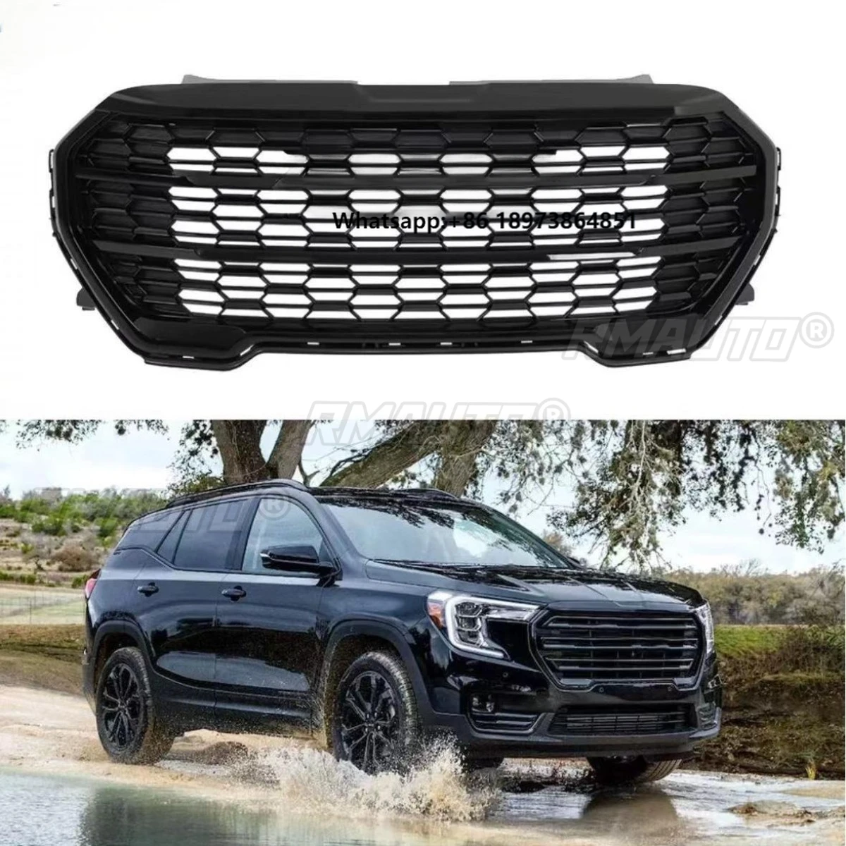 Auto Paraurti Griglia Strisce Decorative Racing Griglia Body Kit Paraurti Anteriore Griglia Per GMC Terrain 2022-2023 Parte Esterna