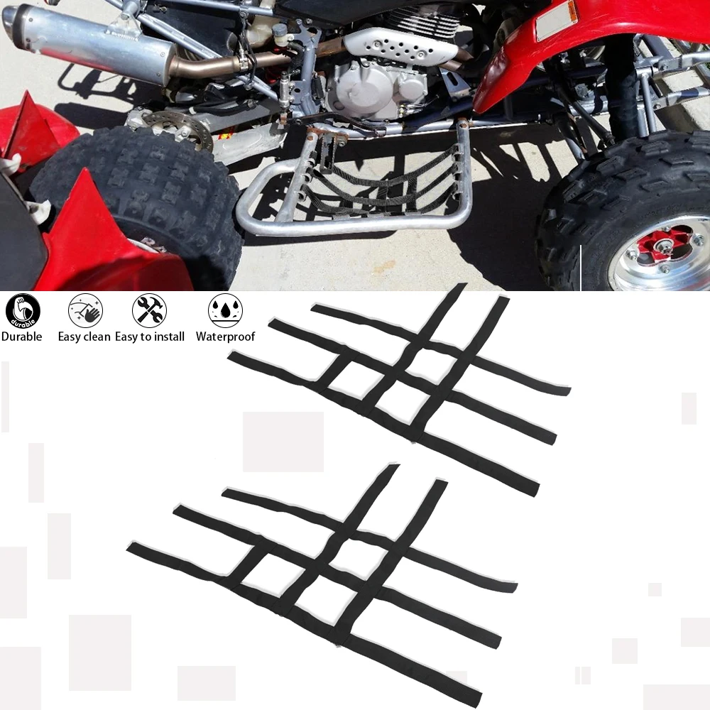 

FOR Suzuki LTZ400 For 2003-2006 Polaris Predator 500 For Pred Motorcycle Nerf Bar Nets Waterproof Nylon ATV Toolkit For Polaris