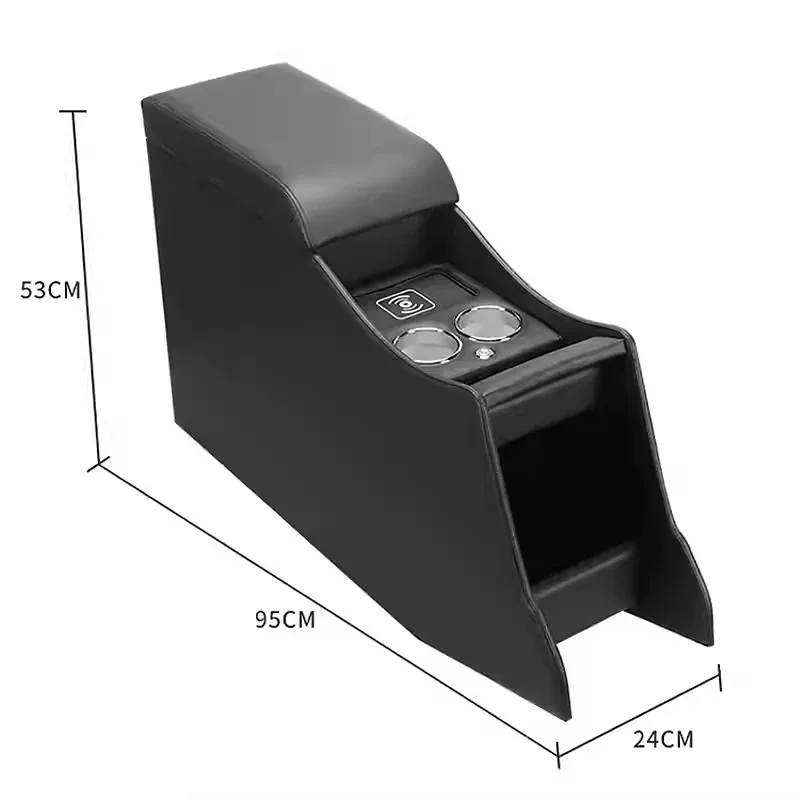 Factory Hot Selling High Quality Large Black Leather Center Console 20 Series 30 Series Car Armrest Box