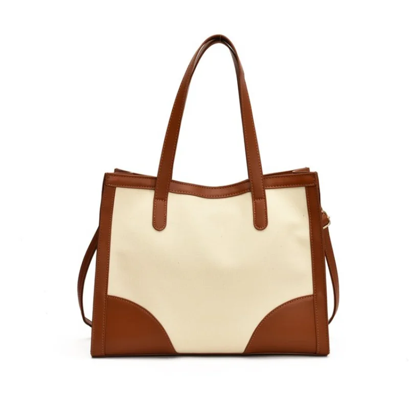 

Роскошная дизайнерская большая сумка в стиле Парижа - элегантная винтажная сумка через плечо, однотонная женская сумка большой вместимости