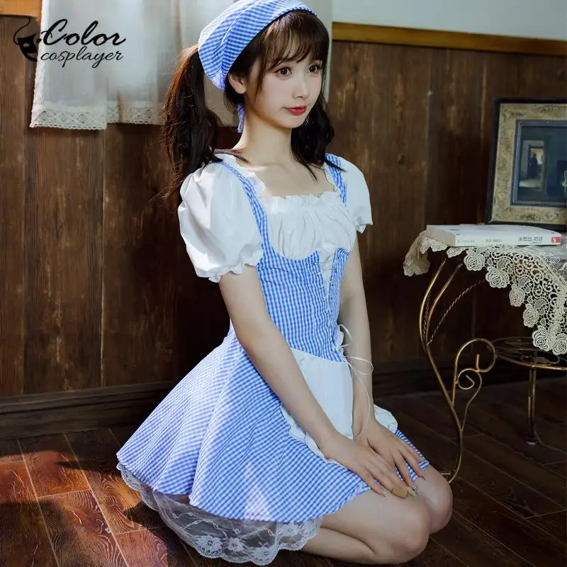 

Color Cosplayer Maid Dress Lolita Halloween Cosplay Suit Cute Servant Uniform Party Outfit Cosplay Costume Carnival Dress Girl