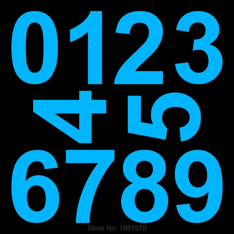 Glow Number Stickers Tag Self-adhesive Numeral Door Plaque House Drawer Sign Gate Digits Hotel Home Sticker Address Door Label
