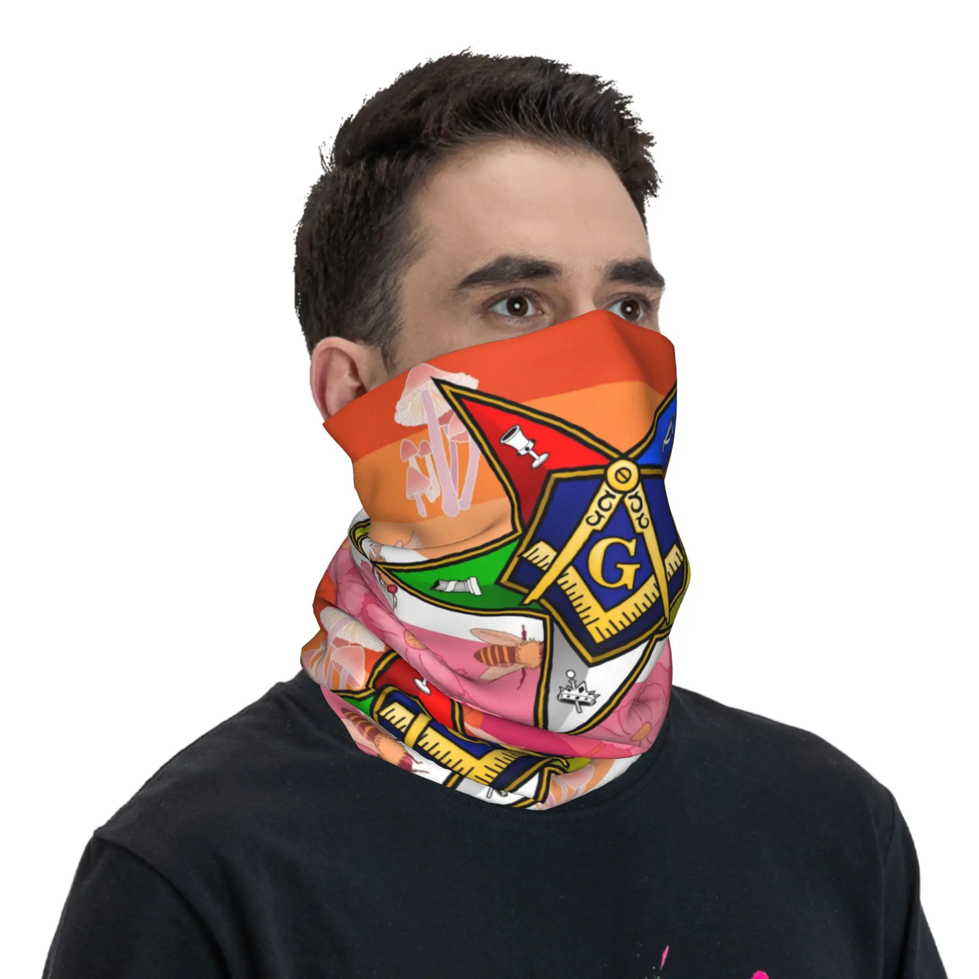 طلب مخصص للنجمة الشرقية Cottagecore مثليه فخر العلم باندانا الشتاء الرقبة التفاف وشاح الوجه للتزلج LGBT الجراب عقال