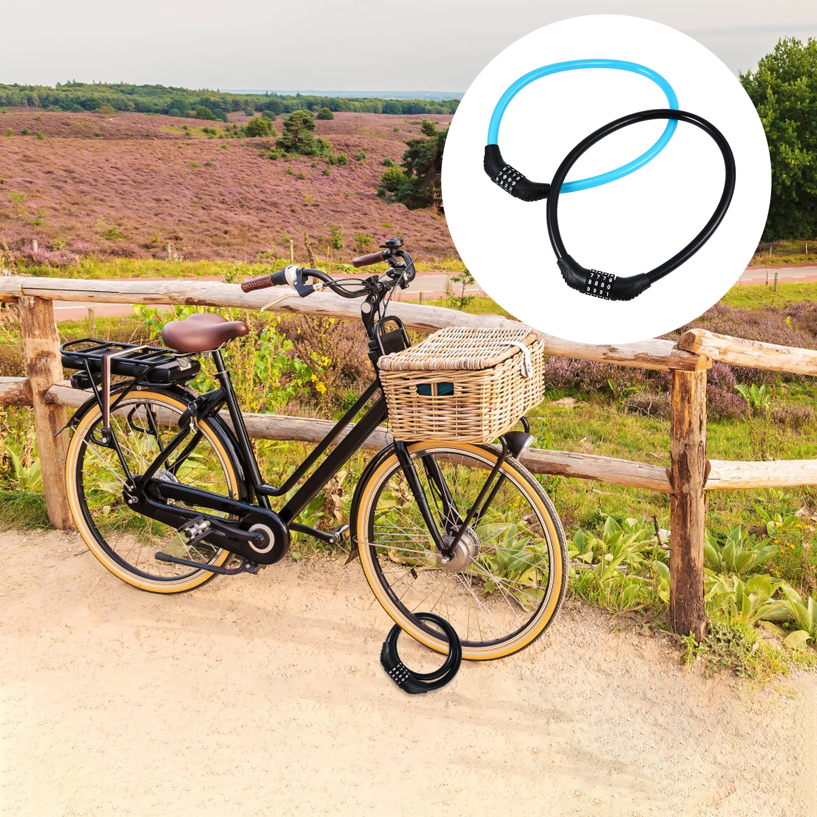 

2 Pcs Password Lock Anti-theft Motorbike Chain Security Bicycle Motorcycle Pvc Child