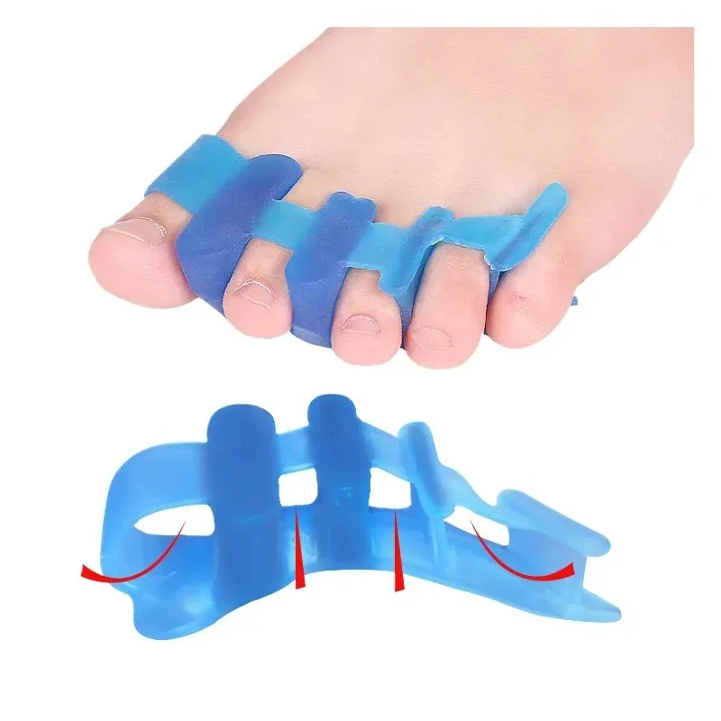 Soft Four Holes Forefoot Pads Elastic Toe Spreader Protective Cushions Relieve Overlapping Toes Comfort Shoe Inserts