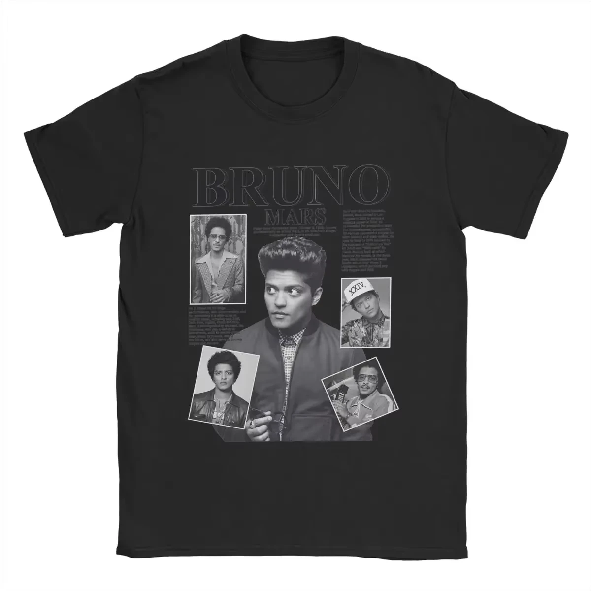 

Bruno Mars T-Shirts for Women Novelty Top Cotton Tee Shirt O Neck Short Sleeve T Shirt Birthday Gift Clothes Summer Loose Pirnt