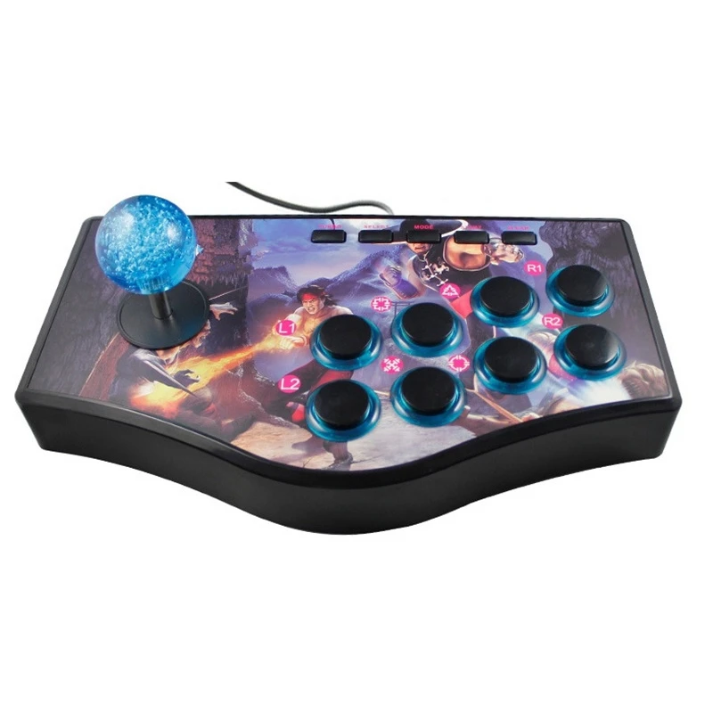 

Retro Arcade Game Rocker Controller Usb Joystick For Ps2/Ps3/Pc/Android Smart Tv Built-In Vibrator Eight Direction Joystick(No.A