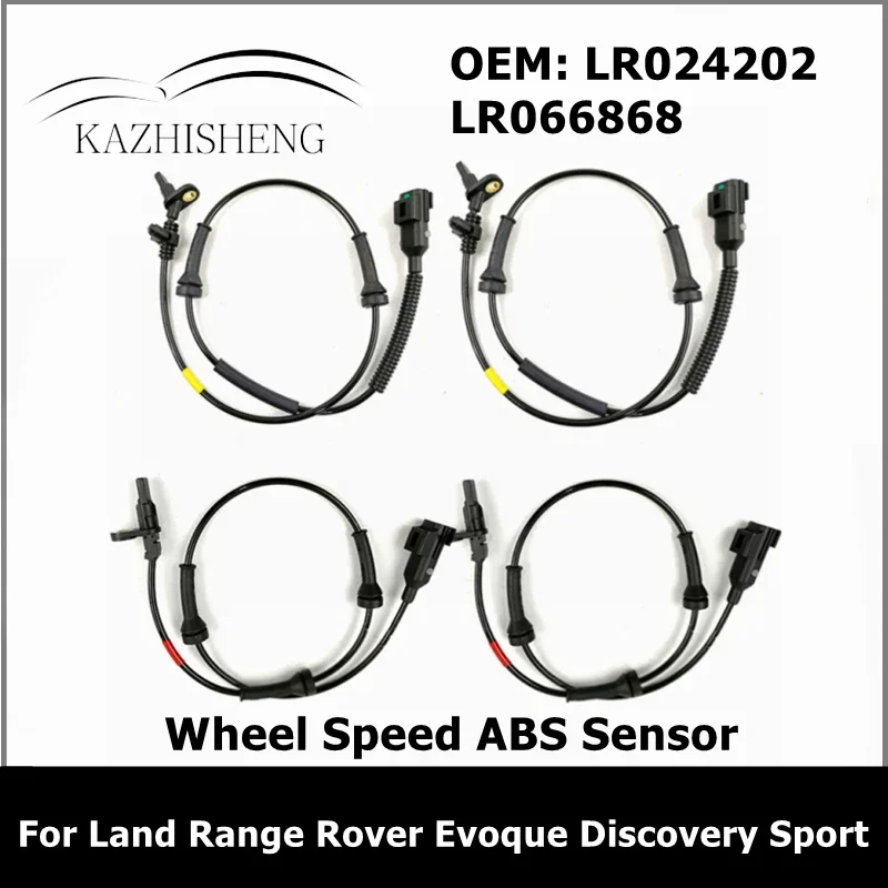 LR024202 LR066868 4Pcs Car Front Rear Wheel Speed ABS Sensor for Land Range Rover Evoque Discovery Sport LR082224 Auto Parts