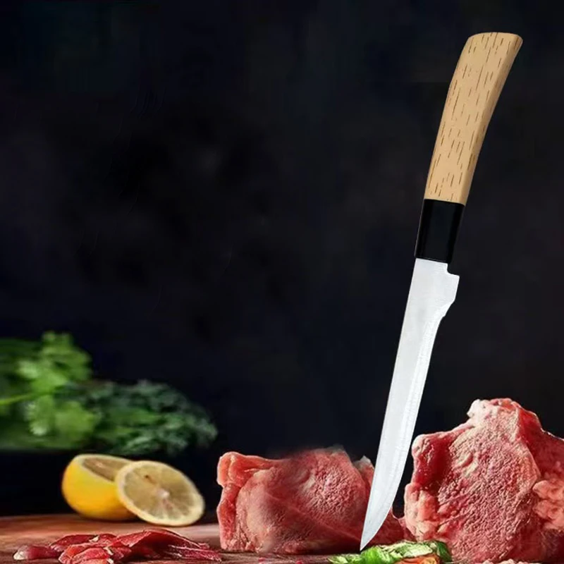 Korknife Ausbeinmesser, scharfe Klinge aus Edelstahl, professionelles Ausbeinfiletmesser, Holzgriff oder Schneidwerkzeuge für Fleisch und Geflügel