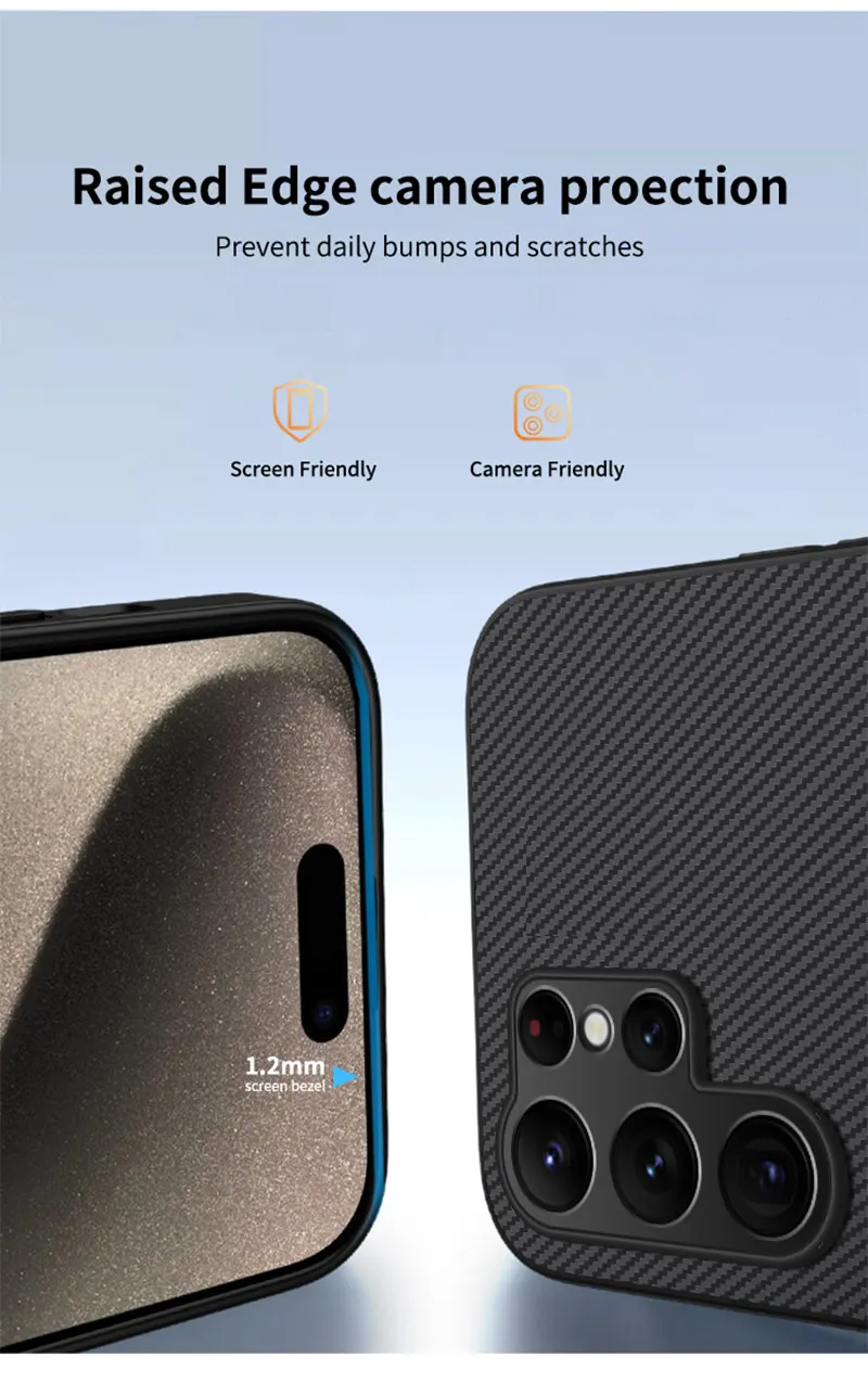 Luxus Matte Carbon Faser Magnetische Für Magsafe Rüstung Telefon Fall Samsung S26 Ultra S25 S24 FE S23 S22 Plus S21 S20 FE A56 A36 A26 – Detail 3