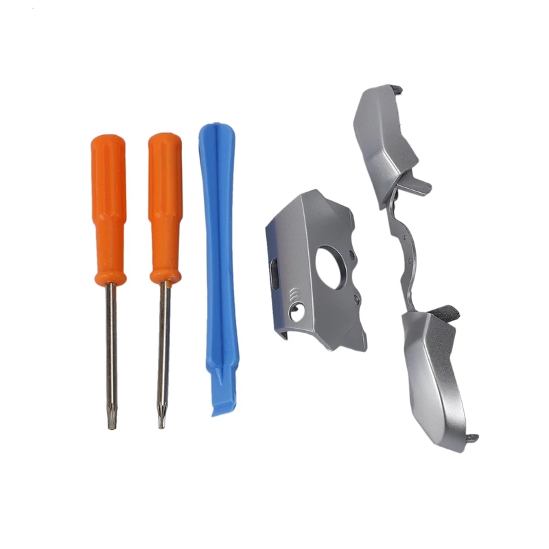 Silver Color 3.5Mm Jack Port Chrome LB RB Bumpers Trigger Button Replacement For  One Elite Controller LB RB