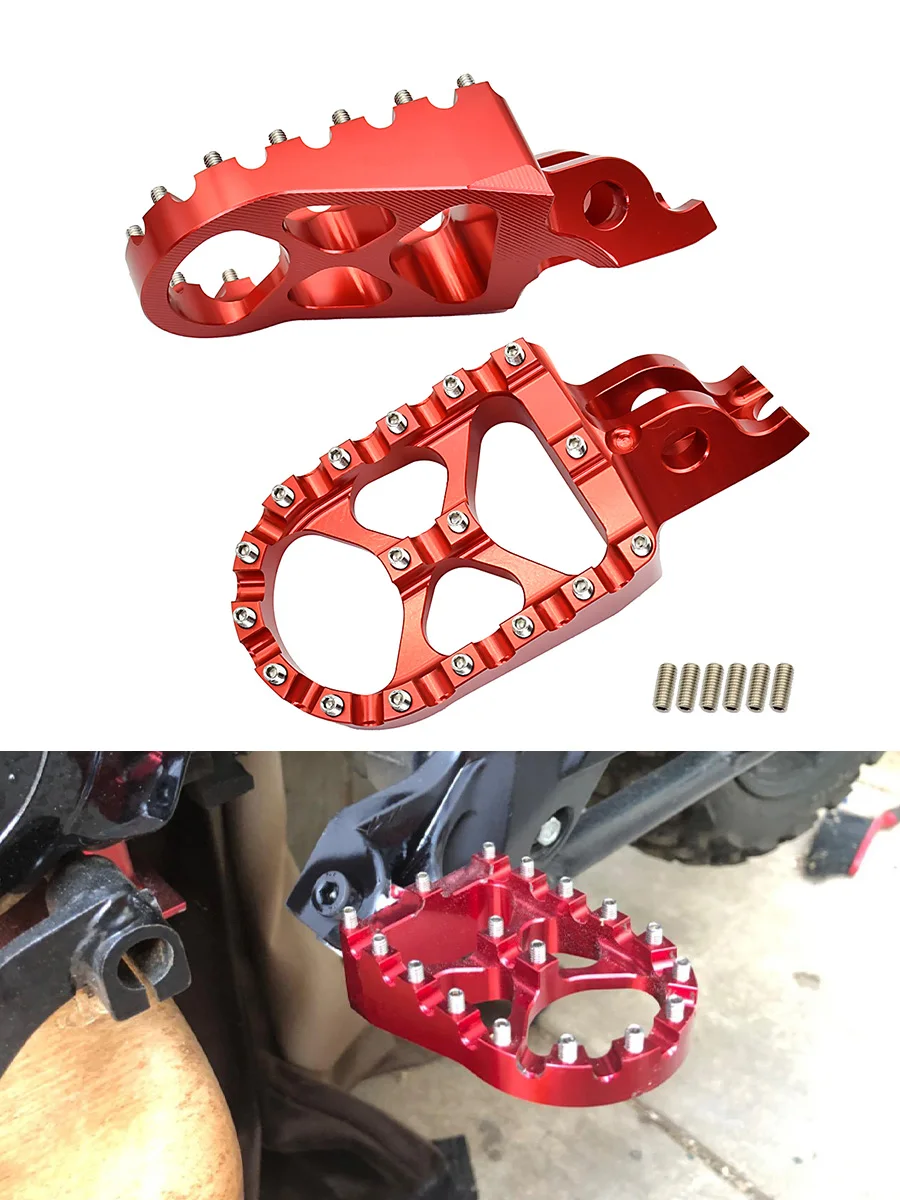 AliExpress XCMT Motorcycle Footpeg Foot Pegs Pedals Rests For For HONDA CR CRF 125R 150R 250R 250X 450R 450X 250RX 450RX 250F 450L MX Dirt Bike
