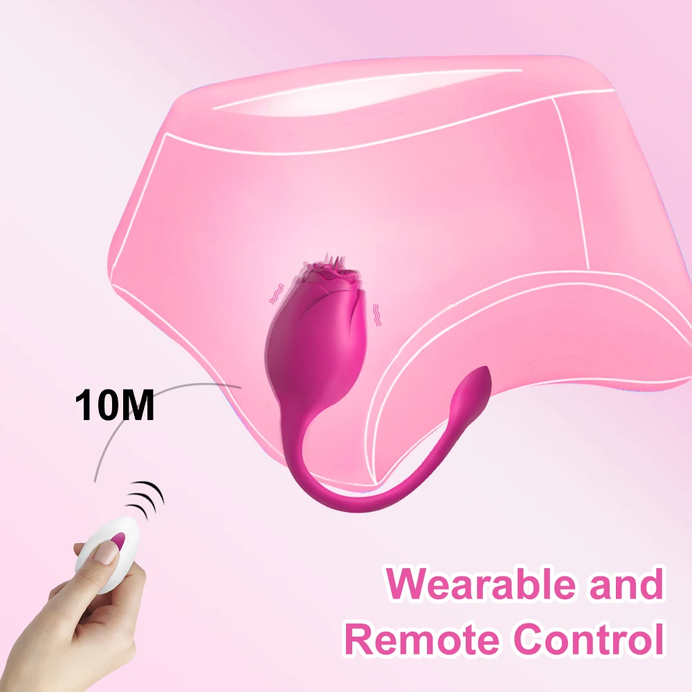 Powerful Wireless Dildo Vibrator Female Sex Toys For Women Remote Control Tongue Licking G-Spot Vaginal Ball Vibrating Love Egg