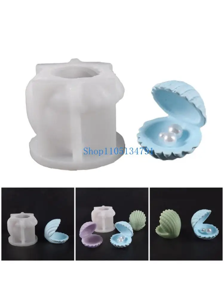 

98km Shells Designs Flexible Silicone Mold Accessory for Jewelry and Trinkets Box Crafting with Easy to Use Lid Feature