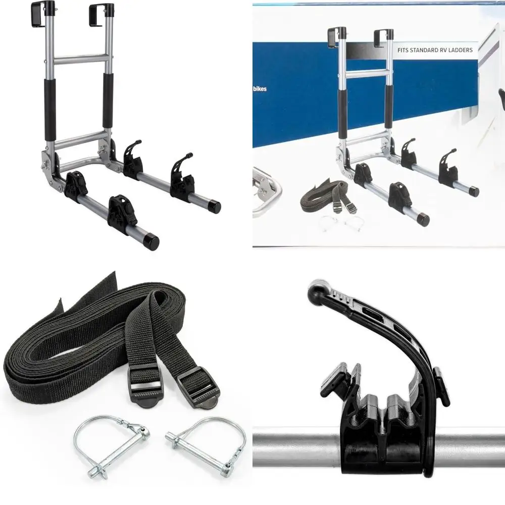 

Велосипедная стойка с лестничным креплением для автофургона — легко вмещает 2 велосипеда и складывается для удобного хранения в автофургоне — максимальная грузоподъемность 60 фунтов — дизайн с/